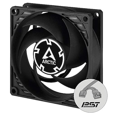 ARCTIC P8 PWM PST PC Fan 80mm Case Fan with PWM Sharing Technology PST Pressureoptimised Quiet Motor Computer Fan Speed 2003000 RPM Black