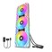 AsiaHorse Asiahorse MatrixWhite 56 Addressable RGB LEDs 360MM AllinOne Square Frame Integrated Fan with MB SyncAnalog ControllerIntegrated PWM Control Fan for Computer Case and Liquid Cooling System