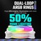 Cooler Master MF140 Halo White PC Case Liquid Cooler Air Cooler Fan 140mm Fan DualLoop aRGB Rings Dynamic PWM 2050 RPM Air Balance Blades aRGB Lighting Hybrid Frame