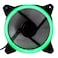 Computer Upgrade CUK 7Pack Green Halo Ring 120mm LED Vibrant Color Computer Case Fan for CPU Coolers and Radiators High Airflow 45 CFM AntiVibration Pads