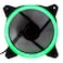 Computer Upgrade CUK 7Pack Green Halo Ring 120mm LED Vibrant Color Computer Case Fan for CPU Coolers and Radiators High Airflow 45 CFM AntiVibration Pads