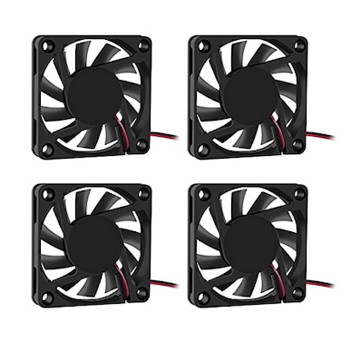 DORHEA Dorhea Fan 60x60x10 mm DC 24V 6010 Brushless Cooling Fan Replacement Ball Bearing 60mm Fan for Cooling DIY PC Computer Case Fan 2 Pin Case Fan Pack of 4Pcs