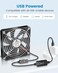 GDSTIME 140mm USB Fan with 3 Speed Control 5V Powered DC Brushless Computer Case Fans 140x140x25mm for Receiver DVR PlayStation Xbox Computer Cabinet Cooling