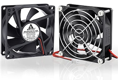 GDSTIME 2 Pack 80mm x 25mm Dual Ball Bearings High Speed 4500RPM 12V DC Brushless Cooling Fan 2Pin