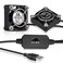 GDSTIME 2Pack Quiet 40mm USB Fans with 3 Speed Control Mini 5V DC Brushless Computer Case Fan for VR Gear Raspberry Pi Cosplay Helmet Mini PC Aquarium Roku Router Cooling Ventilation