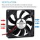 GDSTIME 80mm Fan 80mm x 80mm x 15mm 24V DC Brushless Cooling Fan Sleeve Bearing