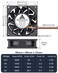 GDSTIME 80mm x 25mm PWM Fan 4Pin High Speed 12V 80x8025mm Static Pressure Computer Case PC CPU Cooler Cooling Fan