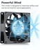 GDSTIME 80mm x 25mm PWM Fan 4Pin High Speed 12V 80x8025mm Static Pressure Computer Case PC CPU Cooler Cooling Fan