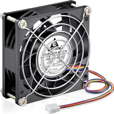 GDSTIME 80mm x 25mm PWM Fan 4Pin High Speed 12V 80x8025mm Static Pressure Computer Case PC CPU Cooler Cooling Fan