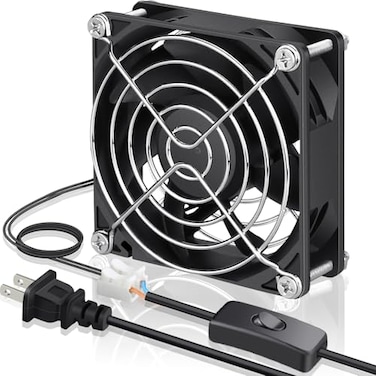 GDSTIME EC Cooling Fan 80mm x 80mm x 25mm AC 110V 115V 120V 220V 240V Dual Ball Bearing