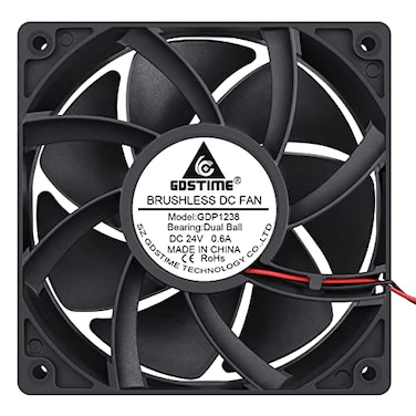 GDSTIME High Airflow 24V 120mm x 120mm x 38mm Dual Ball Bearing 5 Inch Brushless Cooling Fan