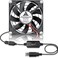 GDSTIME USB Connector 80mm x 80mm x 15mm DC 5V Power 3 Inch Brushless Cooling Fan