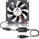 GDSTIME USB Connector 80mm x 80mm x 15mm DC 5V Power 3 Inch Brushless Cooling Fan