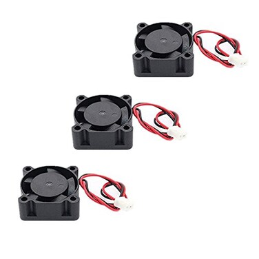 Honbay 3pcs DC 12V 01A 2Pin 25mm x25mm x10mm Mini Brushless Cooling Fan