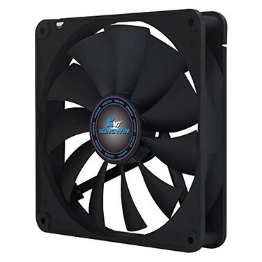 Kingwin 140mm Silent Fan for Computer Cases Mining Rig CPU Coolers Computer Cooling Fan Long Life Bearing and Provide Excellent Ventilation for PC CasesBlack CF014LB