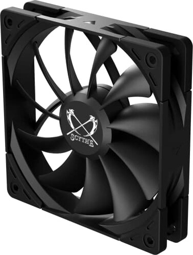 SCYTHE Scythe Kaze Flex II 120 PWN 1200 RPM 120mm x 25mm Air Flow Optimized Quiet Operating Computer Case Fan Fluid Dynamic Bearing 4Pin Connector Single Pack Black