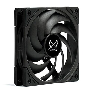 SCYTHE Scythe Wonder Snail 120 PWN 2400 RPM 120mm x 25mm Static Pressure Optimized HighPerformance Computer Case Fan Fluid Dynamic Bearing 4Pin Connector Single Pack Black