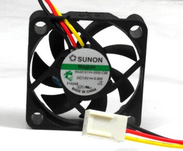 Sunon 40x40x10mm Super Low Speed 12V DC 3pin Fan Model HA40101V40000C99