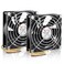 Wathai 12V 92mm 92x25mm DC Brushless Cooling Fan 3Pin High Perfomance for Computer case Wine Fridge Inverter DIY Ventilation Exhaust Projects 2 Pack