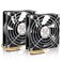 Wathai 12V 92mm 92x25mm DC Brushless Cooling Fan 3Pin High Perfomance for Computer case Wine Fridge Inverter DIY Ventilation Exhaust Projects 2 Pack