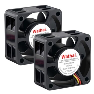 Wathai 40mm x 20mm 3pin Computer Case Fan 12V High Speed Replacement for DIY CPU Cooler Routers Switches NASDVRs Cooling 2 Pack