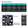 Wathai 80mm x 38mm High Static Pressure Fan 12V 4 Pin Dual Ball PWM 8038 High CFM for PC CPU Cooler GPU Server Computerc Case Cooling