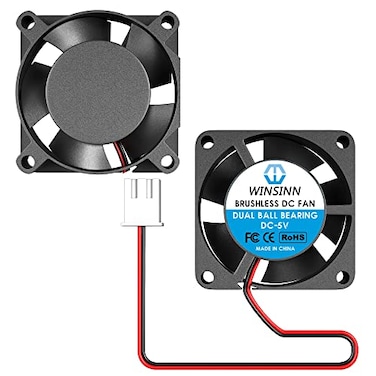 WINSINN 25mm Fan 5V 3D Printer Micro 5 Volt Fans 2510 Dual Ball Bearing Brushless Cooling 25mmx10mm 2PIN Pack of 2Pcs