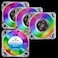 WINSINN 30mm RGB Fan 24V LED Colorful 3D Printer Micro 24 Volt Fans 3010 Hydraulic Bearing Brushless Cooling 30mmx10mm 2PIN Pack of 4Pcs