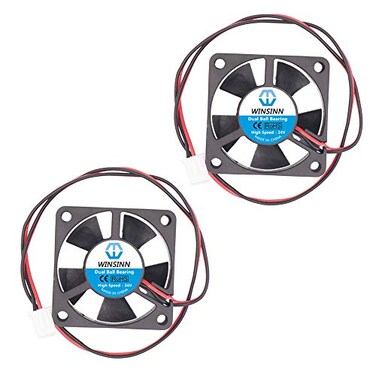 WINSINN 35mm Fan 24V 3D Printer Micro 24 Volt Fans 3510 Dual Ball Bearing Brushless Cooling 35mmx10mm 2PIN Pack of 2Pcs