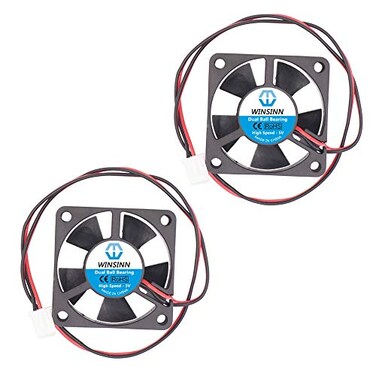 WINSINN 35mm Fan 5V 3D Printer Micro 5 Volt Fans 3510 Dual Ball Bearing Brushless Cooling 35mmx10mm 2PIN Pack of 2Pcs