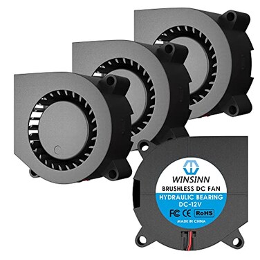 WINSINN 40mm Blower Fan 12V 3D Printer Micro 12 Volt Fans Blower 4020 Hydraulic Bearing 40mmx20mm 2PIN Pack of 4Pcs