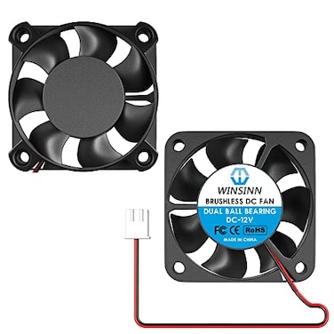 WINSINN 40mm Fan 12V 3D Printer Micro 12 Volt Fans 4010 Dual Ball Bearing Brushless Cooling 40mmx10mm 2PIN Pack of 2Pcs