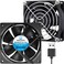 WINSINN DC 80mm USB Fan 5V 8025 Sleeve Bearing Brushless Cooling 80mmx25mm 2PIN Pack of 2Pcs