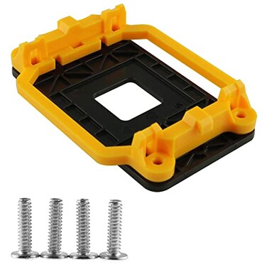 DGZZI CPU Cooler Bracket Motherboard Back Plate Heatsink Fan Stand Base Mount Bracket Holder for AMD Socket AM2 AM3 Yellow
