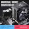 Jonsbo JONSBO CR1400 RGB CPU Air Cooler 92mm PWM CPU Cooler with 4 Heat Pipes Removable Computer PC Fans Easy to Install Quiet Rainbow RGB Cooling Fan for Intel LGA 185117001200115X AMD AM4 AM5 Black