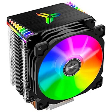Jonsbo JONSBO CR1400 RGB CPU Air Cooler 92mm PWM CPU Cooler with 4 Heat Pipes Removable Computer PC Fans Easy to Install Quiet Rainbow RGB Cooling Fan for Intel LGA 185117001200115X AMD AM4 AM5 Black