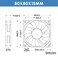 WINSINN DC 80mm Fan 24V 8015 Dual Ball Bearing Brushless Cooling 80mmx15mm 2PIN Pack of 2Pcs