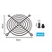 Easycargo 2pcs 92mm Fan Grill 92mm Guard Black with Screws 92mm
