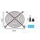 Easycargo 2pcs 92mm Fan Grill 92mm Guard Black with Screws 92mm