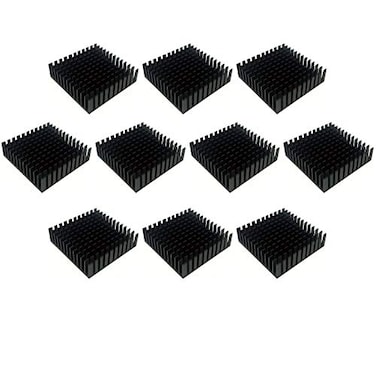 Easycargo 24pcs 40mm Heatsink 40x40x11mm Aluminum Cooler Heat Sink for Cooling 3D Printers Nema 17 TEC112706 Thermoelectric Peltier Cooler 40mmx40mmx11mm Black 24pcs