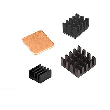 Easycargo Raspberry Pi 4 Heatsink Kit Aluminum Copper 3M 8810 Thermal Conductive Adhesive Tape for Cooling Cooler Raspberry Pi 4 B 3 B Pi 3 B Pi 2 Pi Model B 4pcs