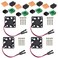 Easycargo Raspberry Pi Fan Heatsink Kit for Cooling Cooler Raspberry Pi 3 Pi 2 Pi Model B Green 4 Pack