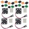 Easycargo Raspberry Pi Fan Heatsink Kit for Cooling Cooler Raspberry Pi 3 Pi 2 Pi Model B Green 4 Pack