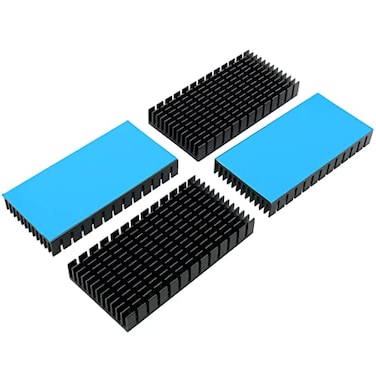 JJHXSM 4Pcs Large Heat Sink Aluminum Black Heatsinks Fins for Cooler PCB Board LED Motherboard 80 x 40 x 11mm315 x 158 x 043 inches