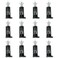 SQXBK Heatsink CPU Pin 12PCS Mounting Plastic Pins Push Screw for Intel LGA Socket 775 CPU Cooler Heat Sink Fans