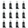 SQXBK Heatsink CPU Pin 12PCS Mounting Plastic Pins Push Screw for Intel LGA Socket 775 CPU Cooler Heat Sink Fans