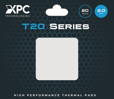 XPC Technologies XPC High Performance 20WmK Thermal Pad T20 Series 100 x 100mm White 05mm to 35mm Thickness NonConductive for GPU Electronics Computer Parts 200mm