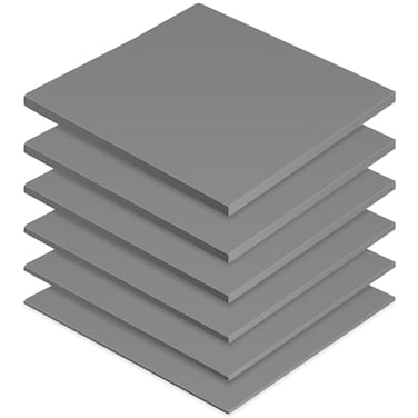Frienda 6 Pcs Thermal Pad 100 x 100 mm 05 mm 1 mm 15 mm 2 mm 25 mm 3 mm Heat Resistant Conductive Silicone Thermal Pads Conductivity 60 WM for Laptop Heatsink CPU GPU LED CoolerGray