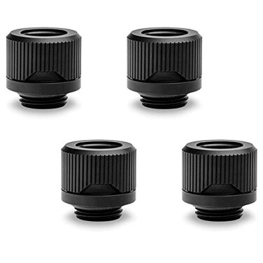 EK WB Quantum Torque HDC12 Compression Fitting for WB Rigid Tubing 12mm OD Black 4Pack