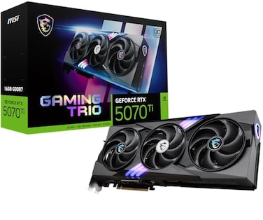 msi Gaming RTX 5070 Ti 16GTrio OC Plus Graphics Card 16GB GDDR7 256bit Extreme Performance 2580 MHz DisplayPort x 3 21a HDMI 21b NVIDIA Blackwell Architecture